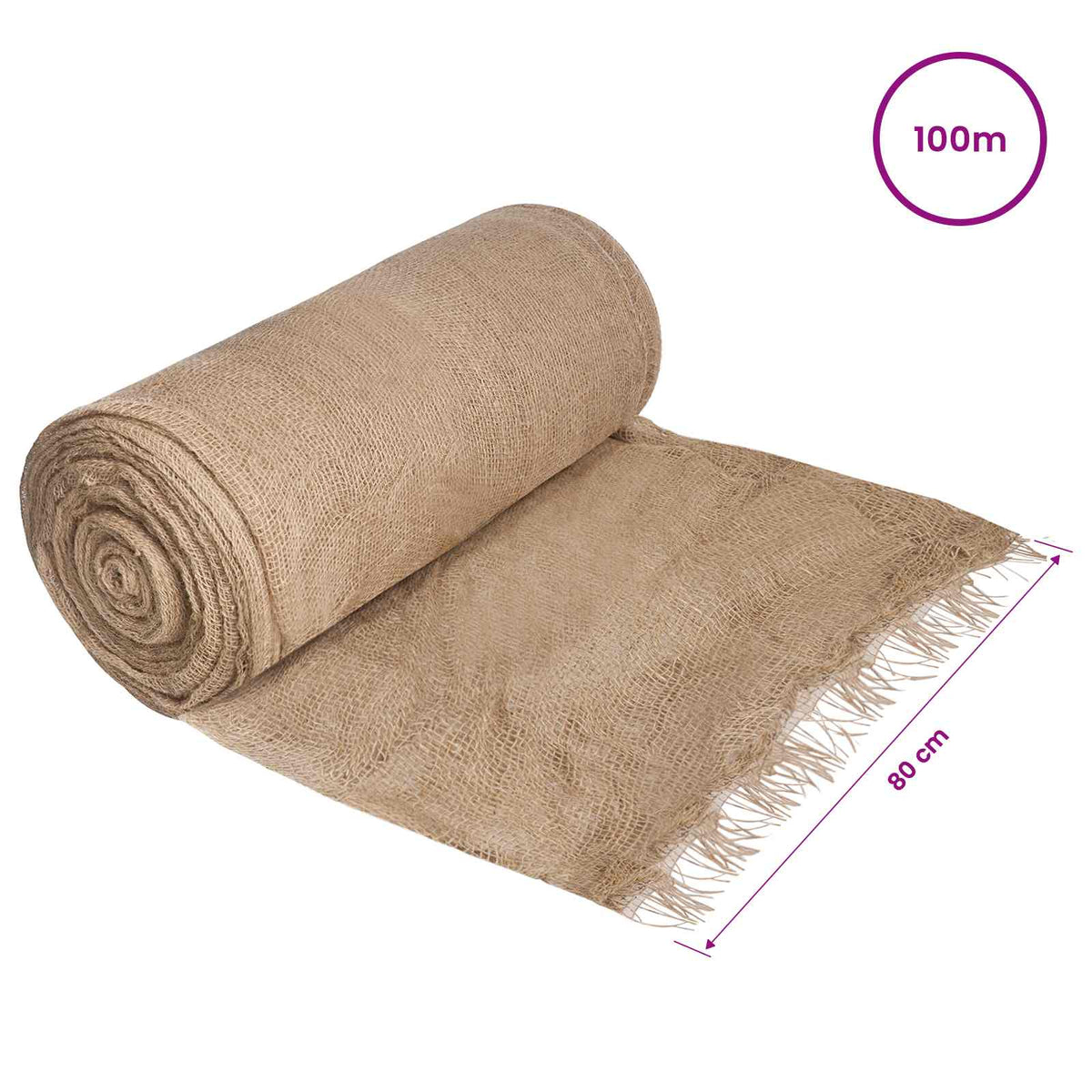 vidaXL Jute Roll 160 x 10000 cm