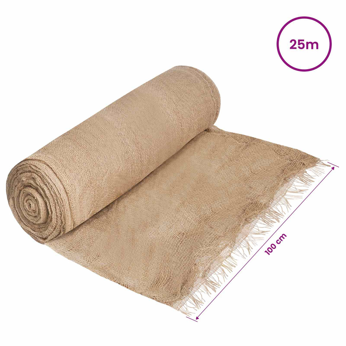 vidaXL Jute Roll 200 x 2500 cm