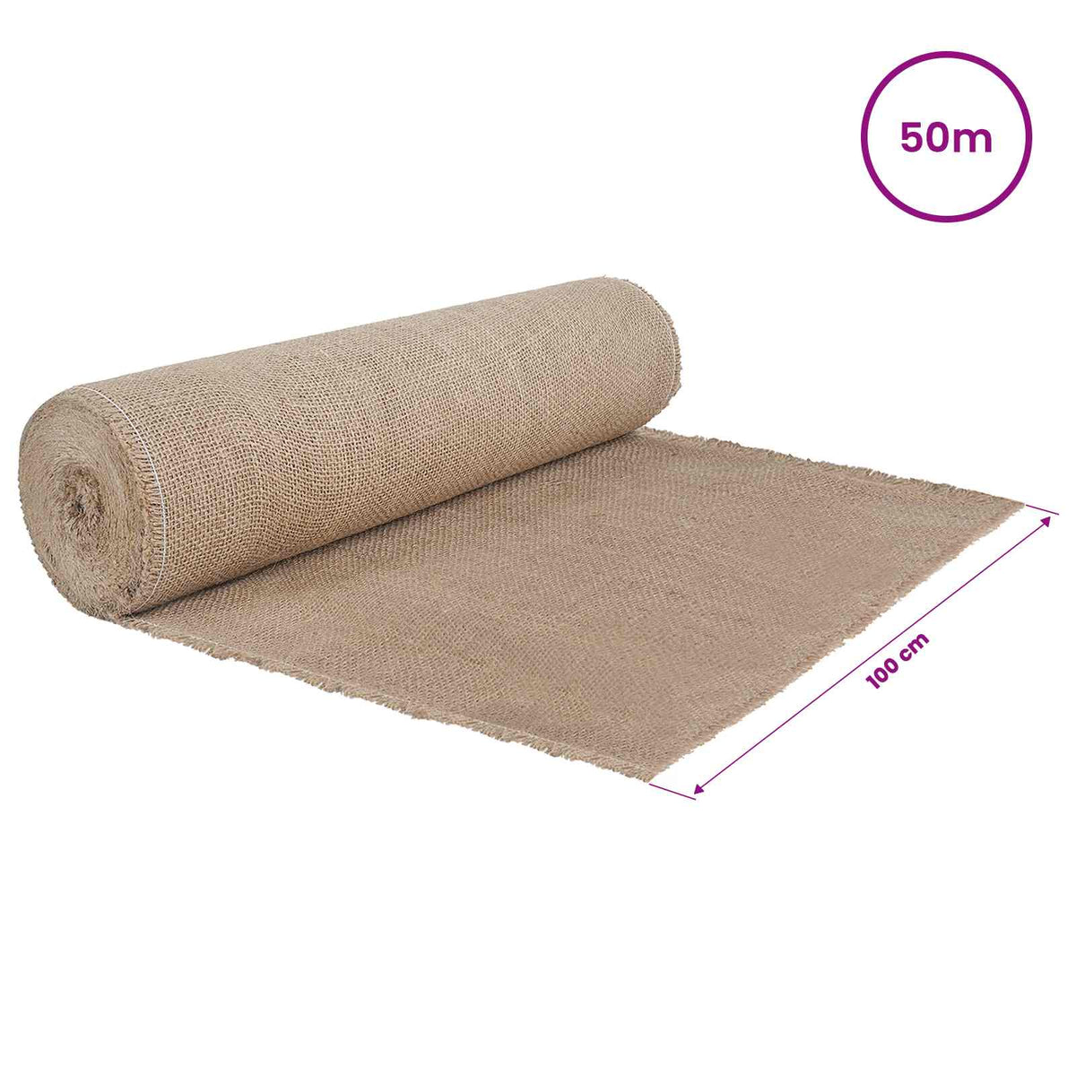 vidaXL Jute Roll 100 x 5000 cm Natural