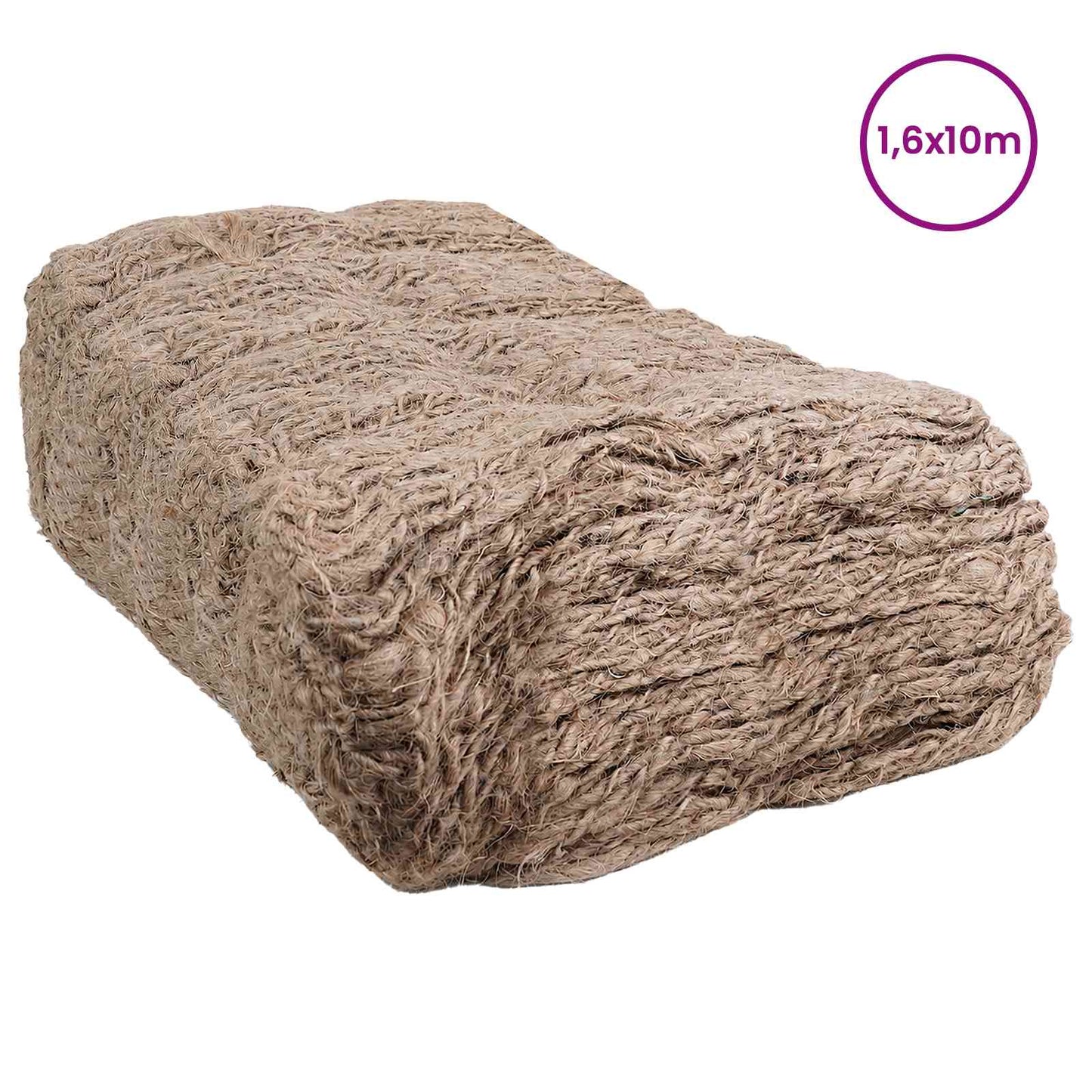 vidaXL Jute Embankment Mat Natural 1.6 x 10 m