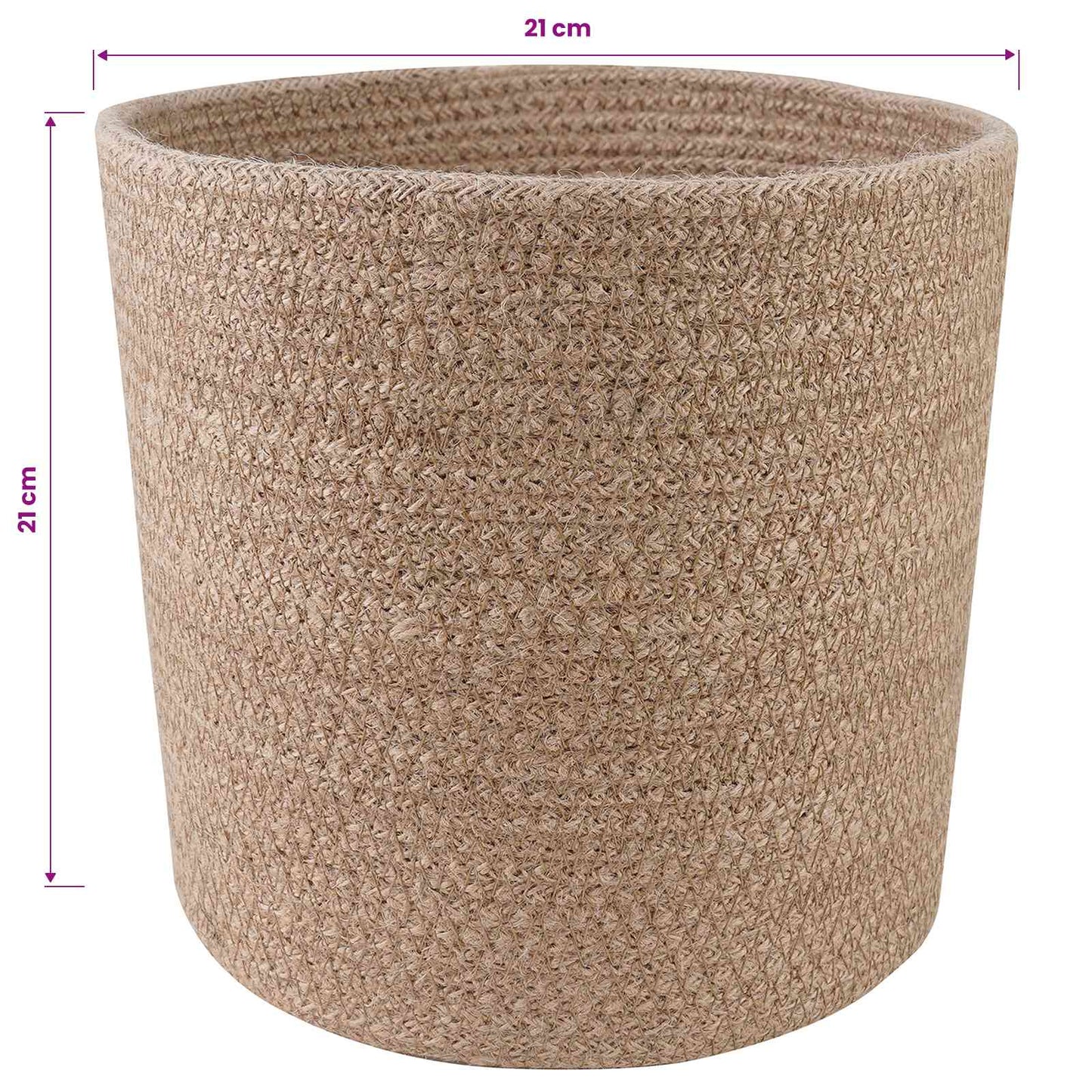vidaXL Plant Pot Set 2 pcs Natural Ø 21 x 21 cm 100% Tossa Jute
