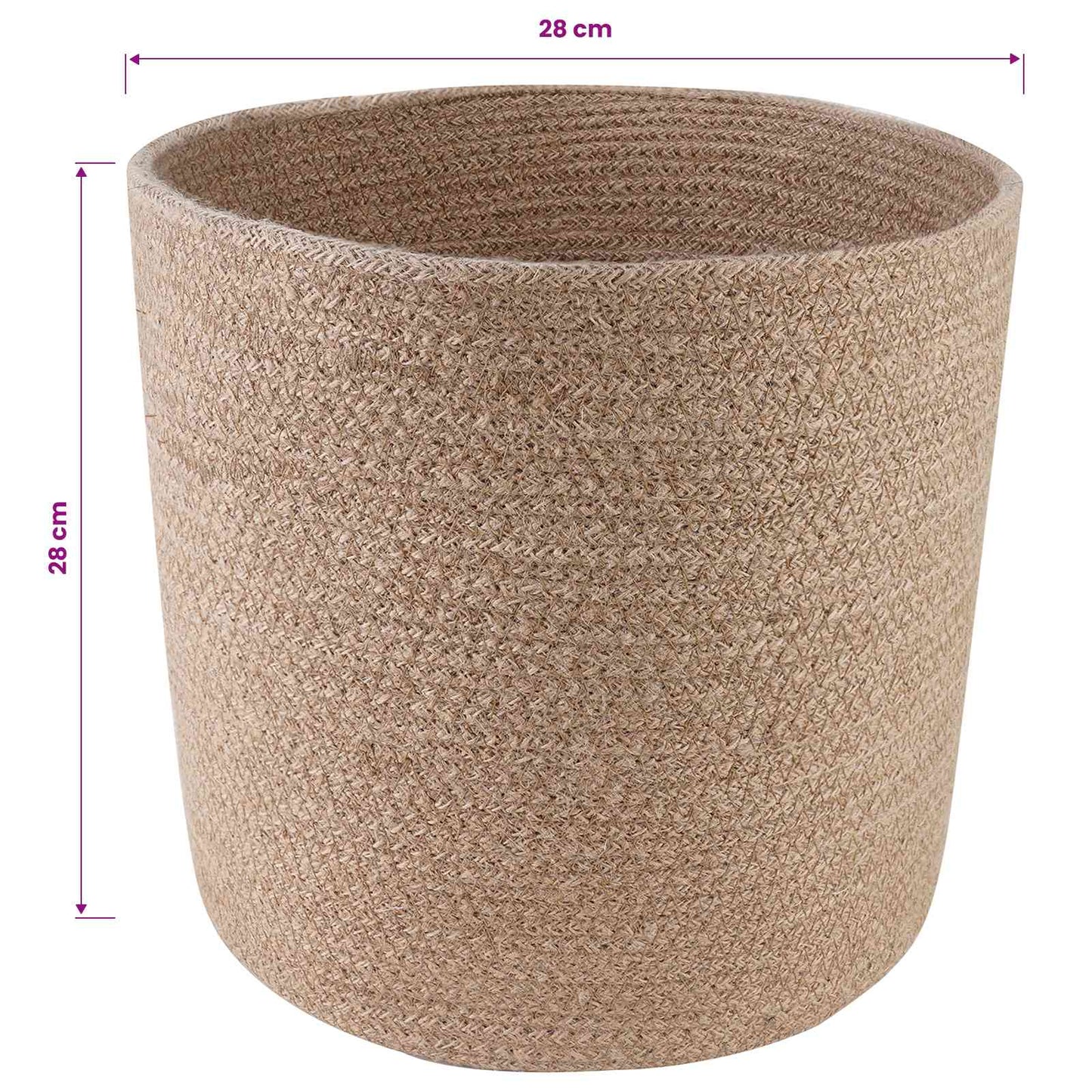 vidaXL Plant Pot Set 2 pcs Natural Ø 28 x 28 cm 100% Tossa Jute