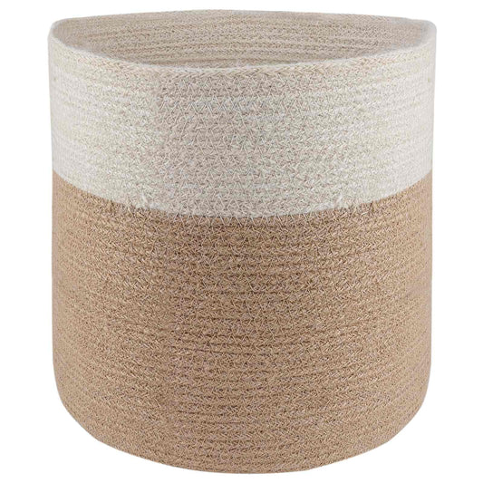 vidaXL Plant Pot Set 2 pcs Natural and White Ø 28 x 28 cm