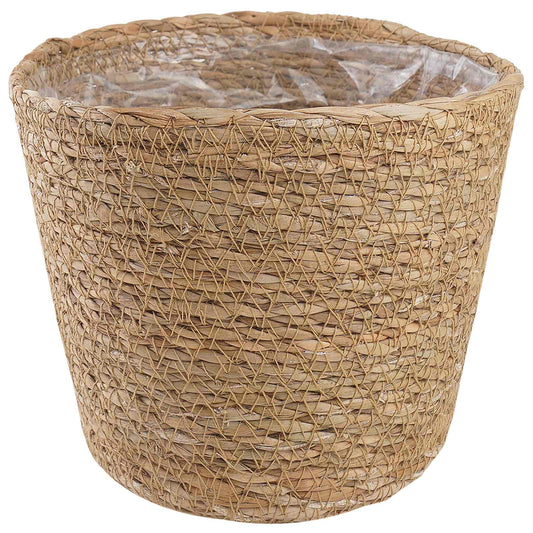 vidaXL Seagrass Plant Baskets 3 pcs Natural Ø26 x 19 cm 100% Seagrass