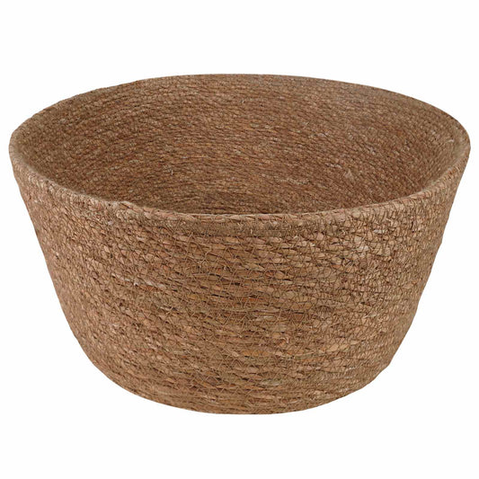 vidaXL Plant Pot with Handles 2 pcs Natural Ø 22 x 20 cm 100% Seagrass