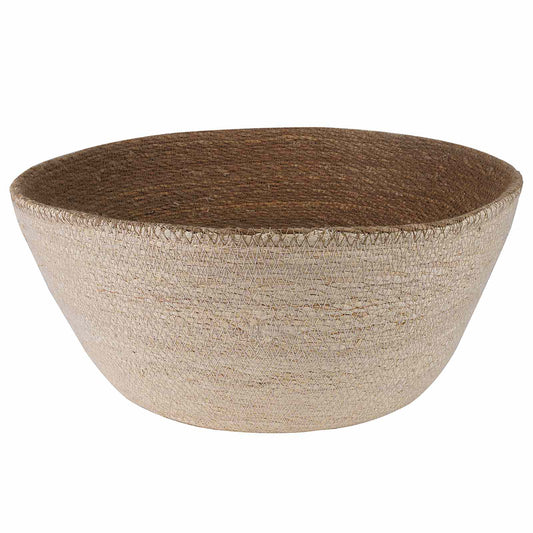 vidaXL Plant Pot with Handles 2 pcs White Ø 32 x 32 cm 100% Seagrass
