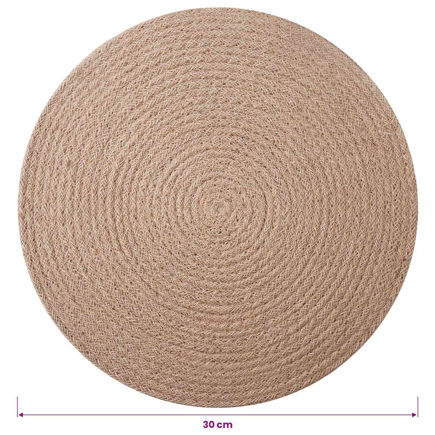 vidaXL Jute Placemets 50 pcs Natural Ø 30 cm 100% Tossa Jute