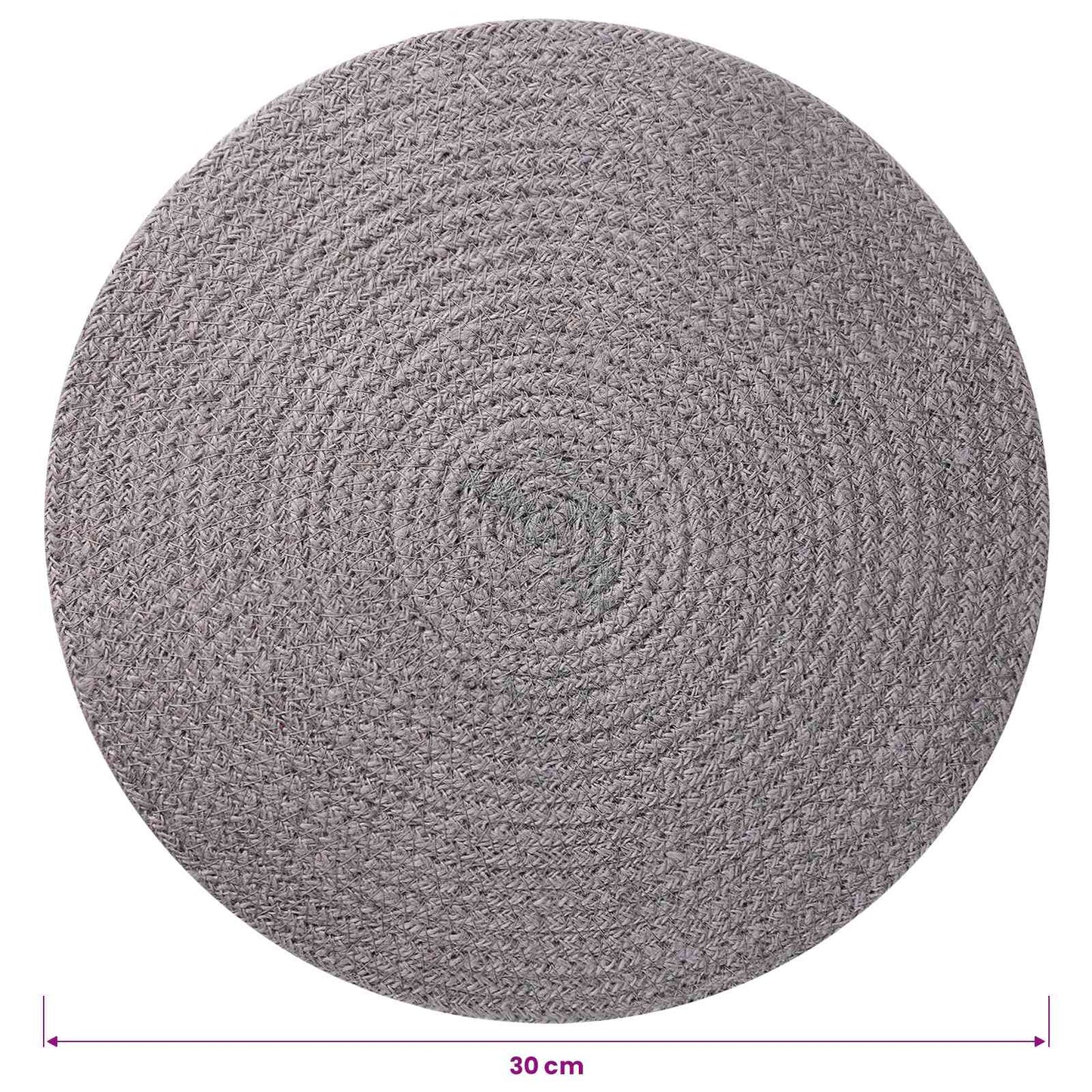 vidaXL Jute Placemets 4 pcs Grey 100% Tossa Jute