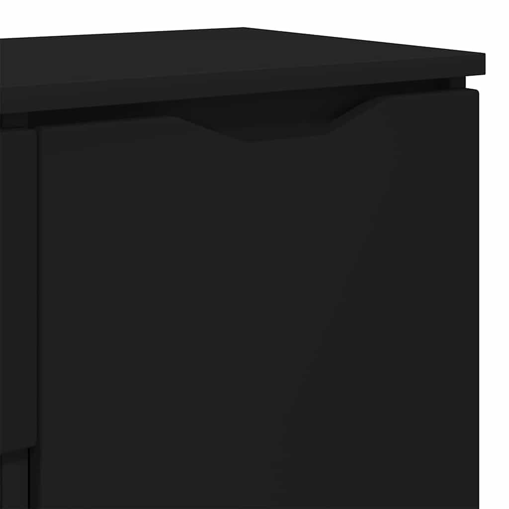 vidaXL Sideboard with Drawer Black 100 x 30 x 65.6 Engineered Wood