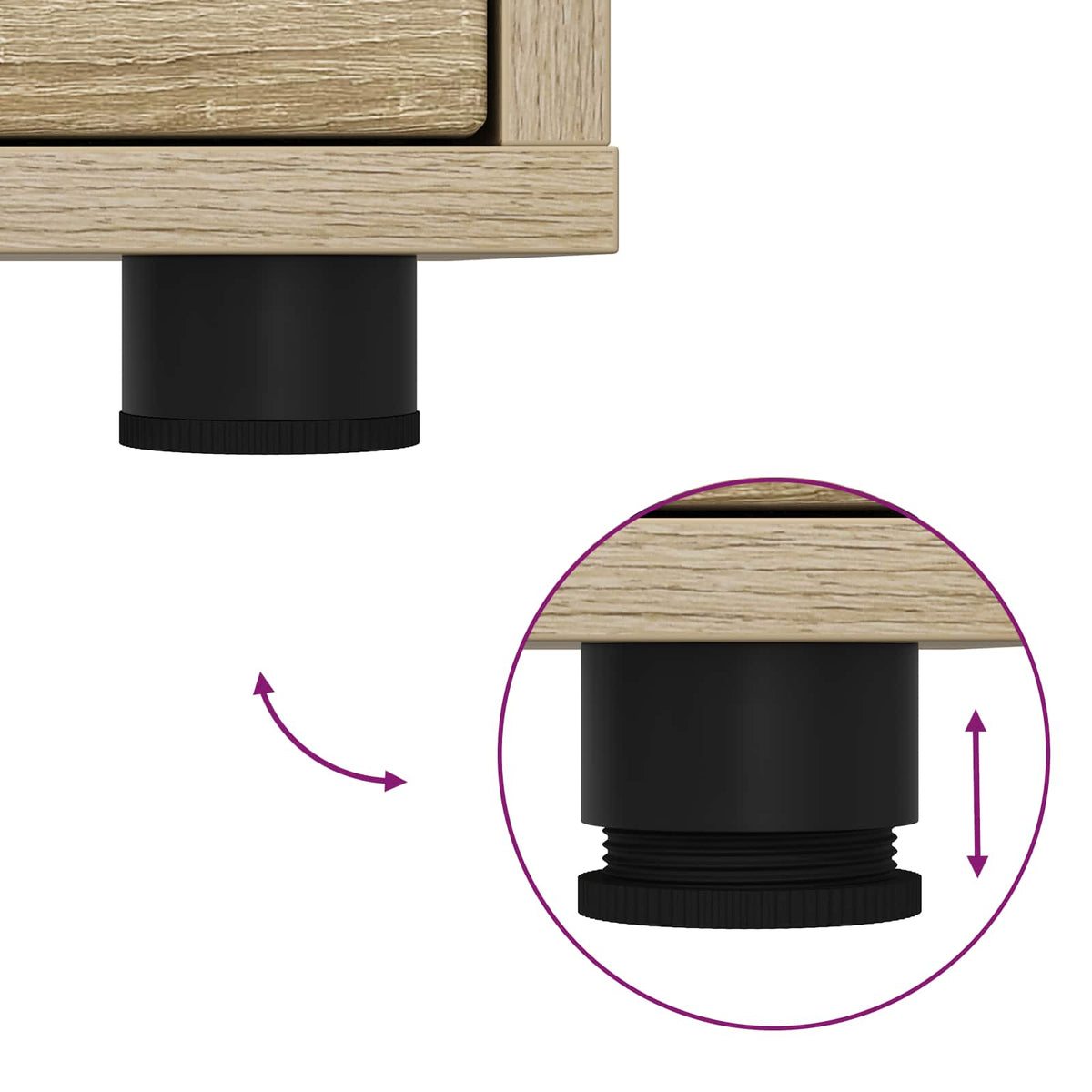 vidaXL Bedside Tables 2 pcs Sonoma Oak 30.5 x 30 x 43 cm