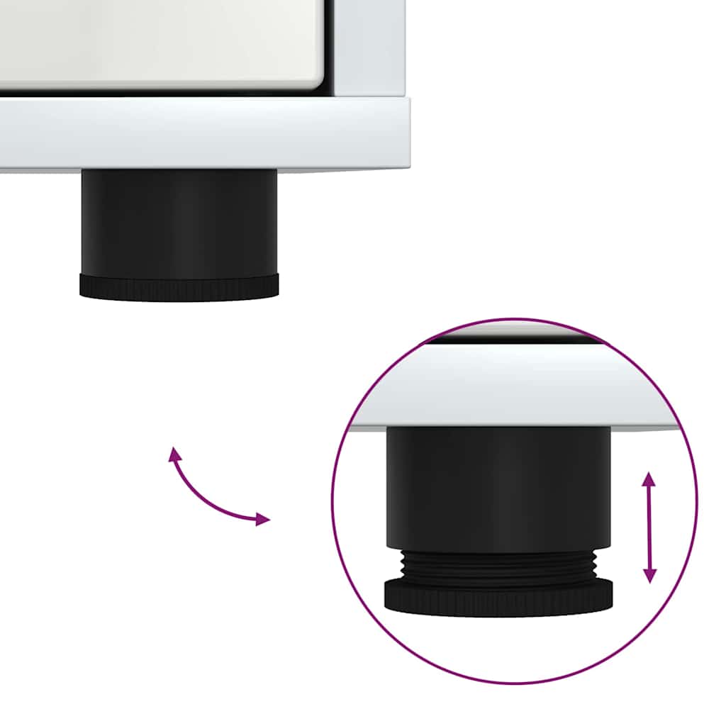 vidaXL Bedside Tables 2 pcs High Gloss White 30.5 x 30 x 43 cm