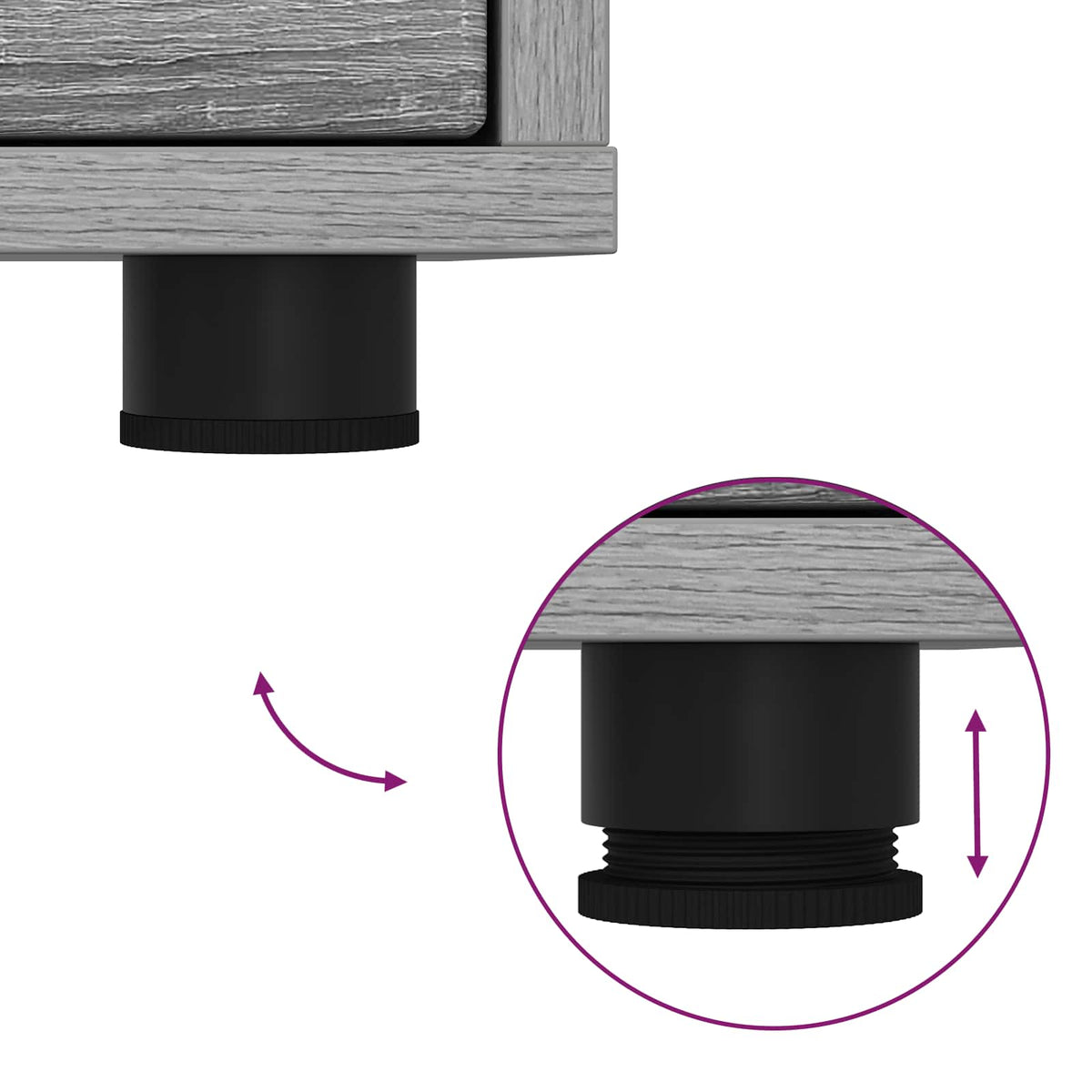 vidaXL Bedside Tables 2 pcs Grey Sonoma 30.5 x 30 x 43 cm