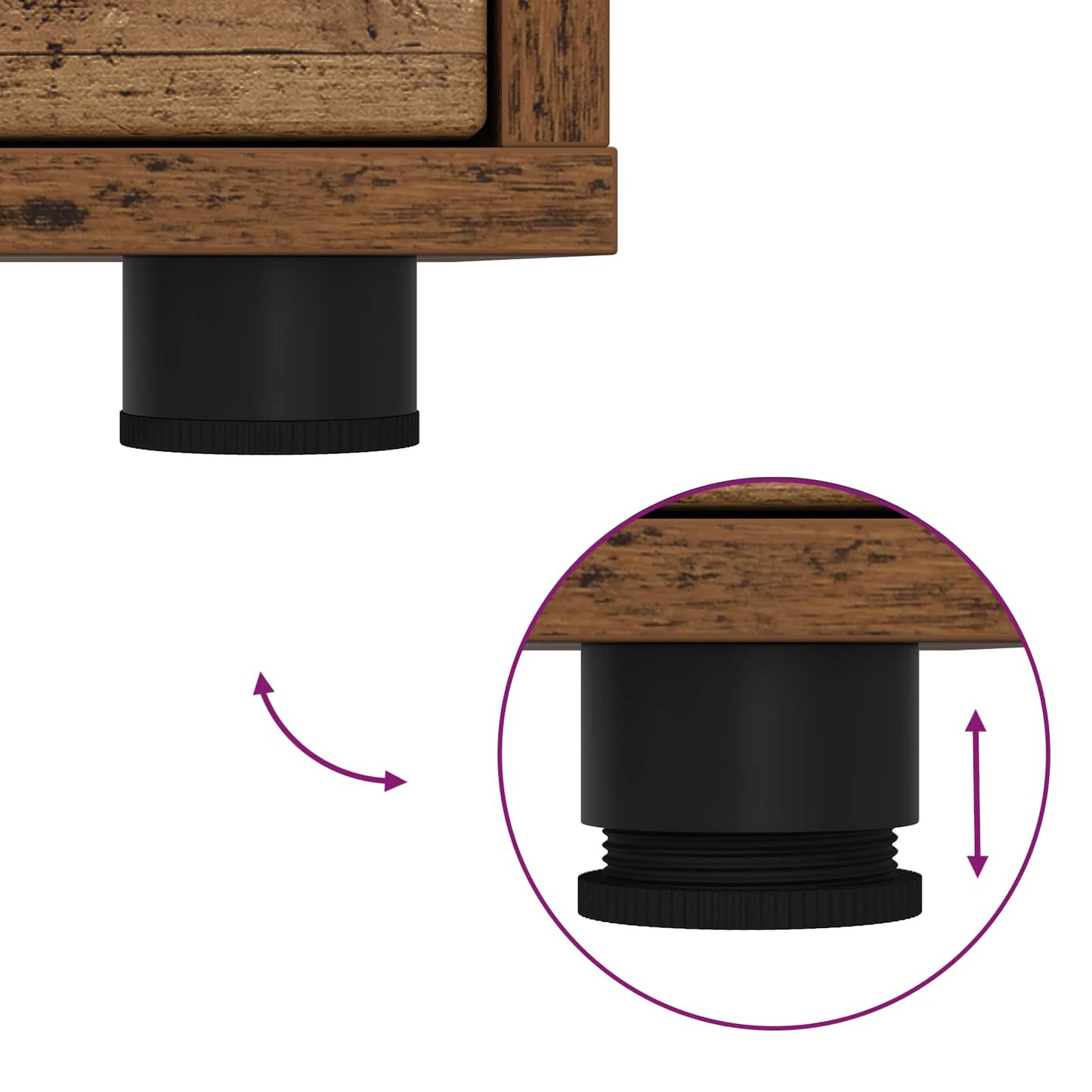 vidaXL Bedside Tables 2 pcs Old Wood 30.5 x 30 x 43 cm Engineered Wood