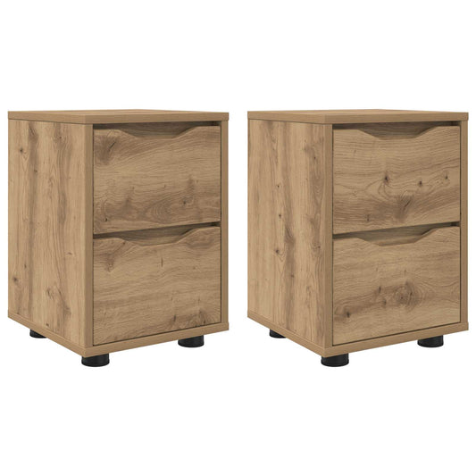 vidaXL Bedside Tables 2 pcs Artisan Oak 30.5 x 30 x 43 cm