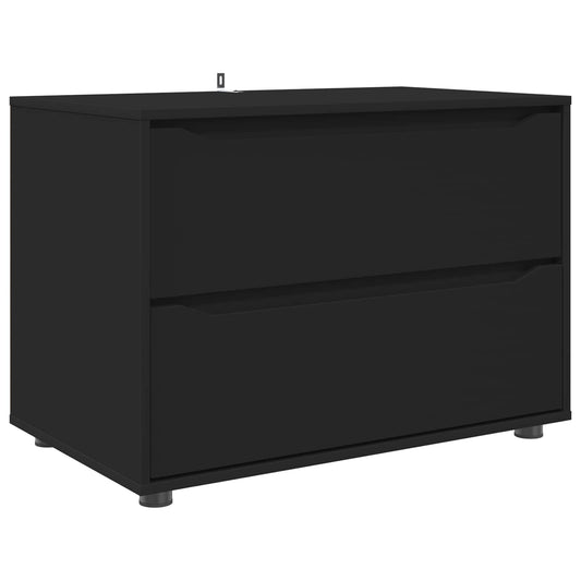 vidaXL Storage Cabinet 80 x 48 x 57 cm Engineered Wood Black