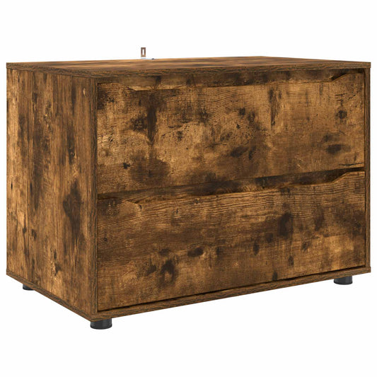 vidaXL Storage Cabinet 80 x 48 x 57 cm Engineered Wood Smoked Oak