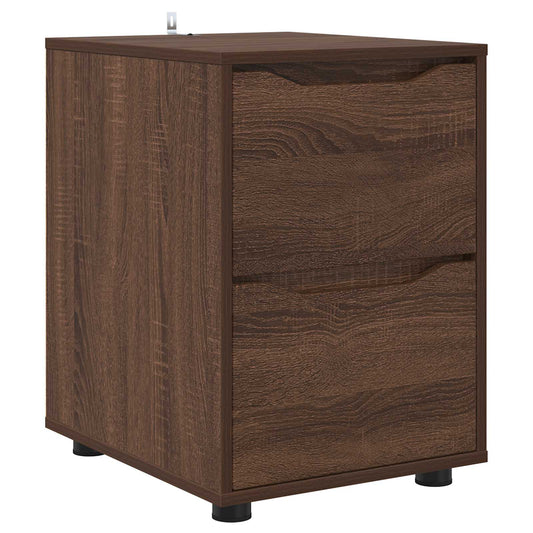 vidaXL Storage Cabinet 40 x 48 x 57 cm Engineered Wood Brown Oak