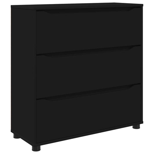 vidaXL Storage Cabinet 80 x 31 x 81 cm Engineered Wood Black