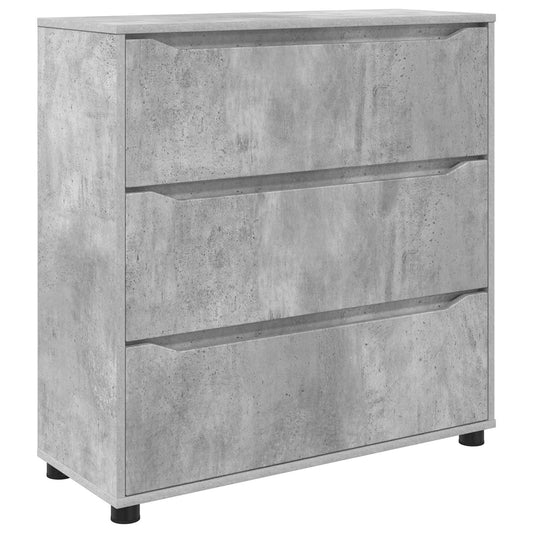vidaXL Storage Cabinet 80 x 31 x 81 cm Engineered Wood Concrete Grey