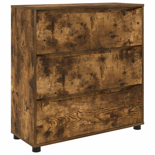 vidaXL Storage Cabinet 80 x 31 x 81 cm Engineered Wood Smoked Oak