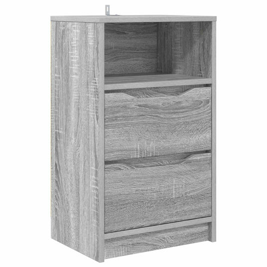 vidaXL Bedside Table Grey Sonoma 40 x 30 x 67 cm Engineered Wood