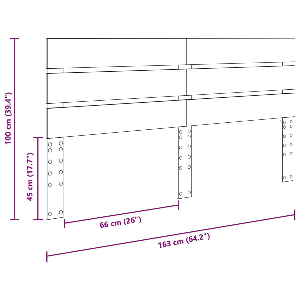 vidaXL Headboard Smoked Oak Engineered Wood