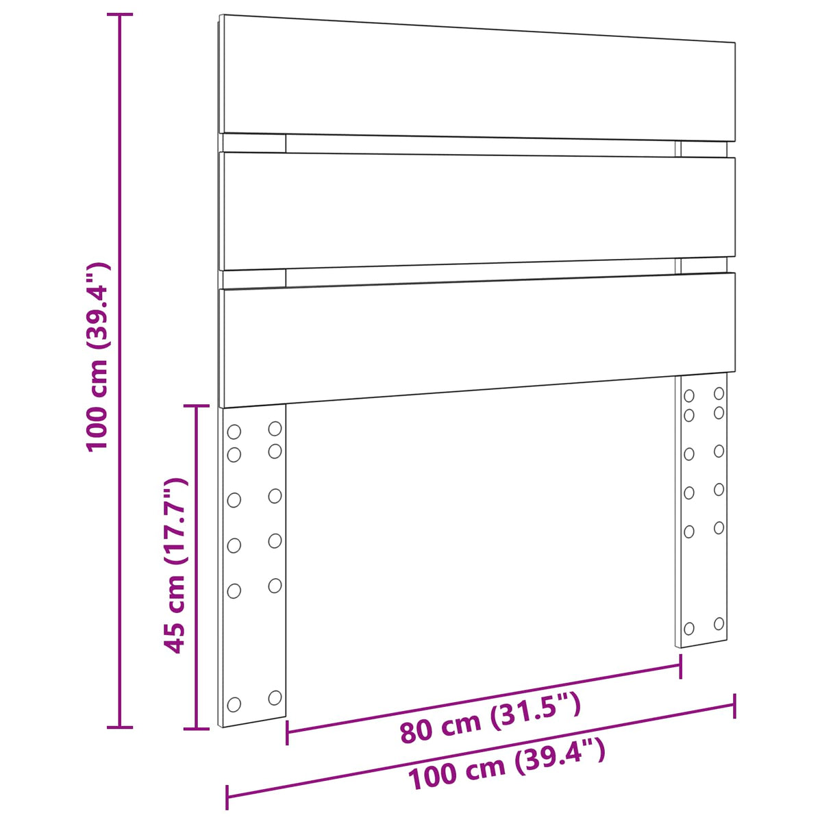 vidaXL Headboard Artisan Oak Engineered Wood
