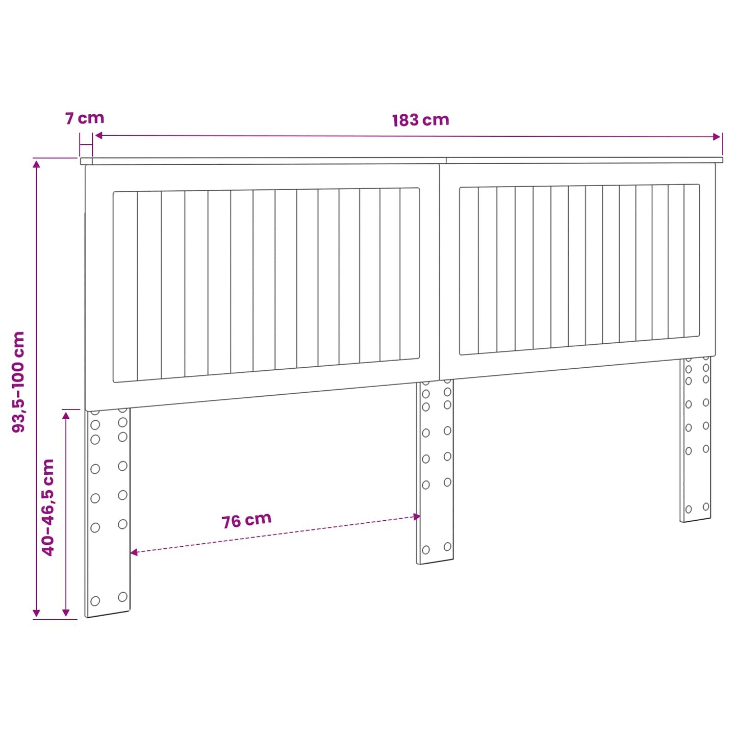 vidaXL Headboard Sonoma Oak Engineered wood