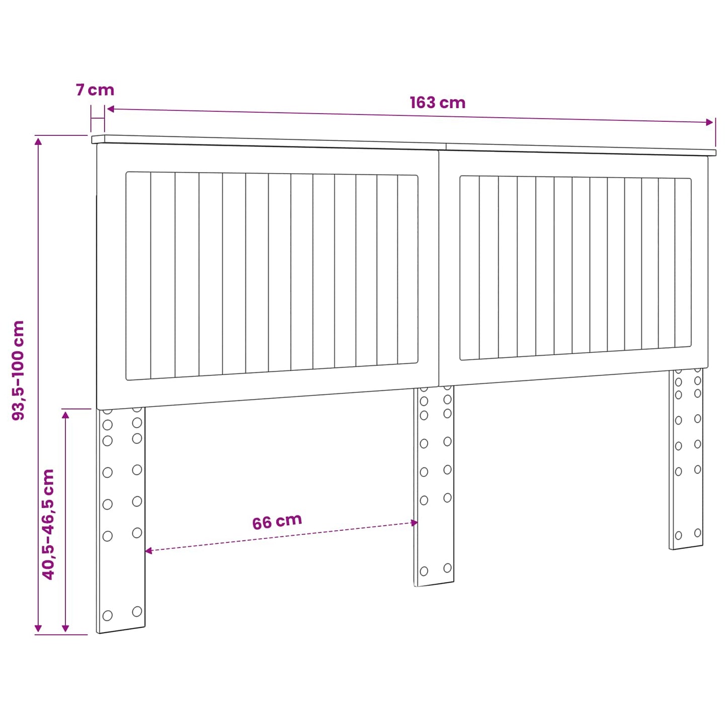 vidaXL Headboard with Headboard Sonoma Oak 160 cm Engineered wood