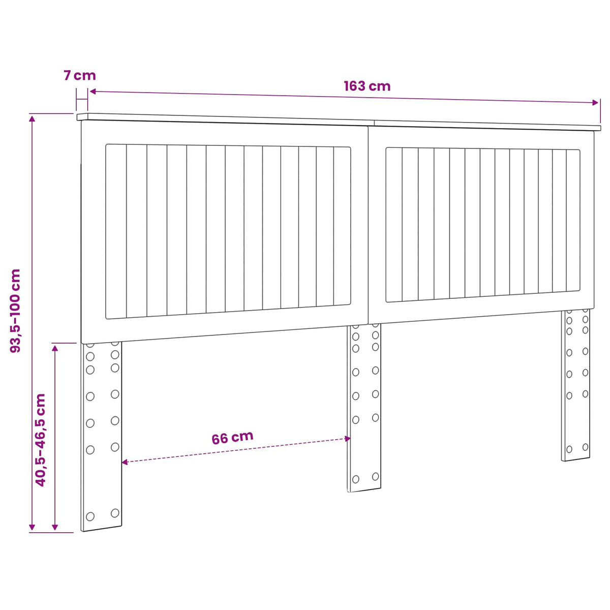 vidaXL Headboard High Gloss White Engineered wood