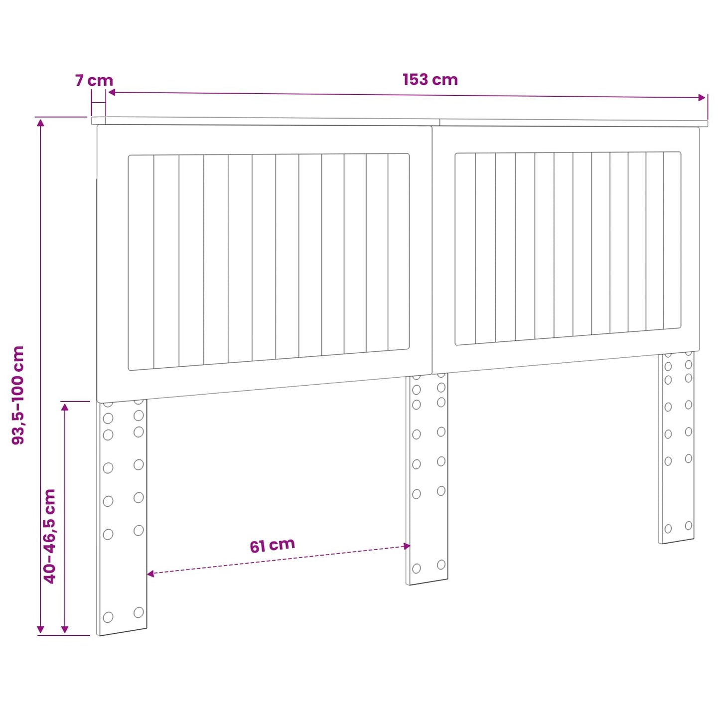 vidaXL Headboard Brown Oak Engineered wood