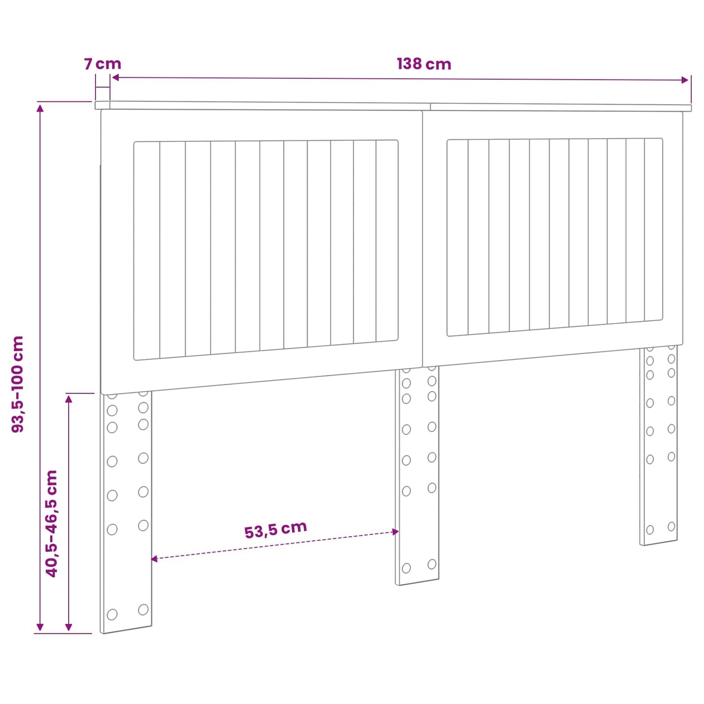 vidaXL Headboard Grey Sonoma Engineered wood