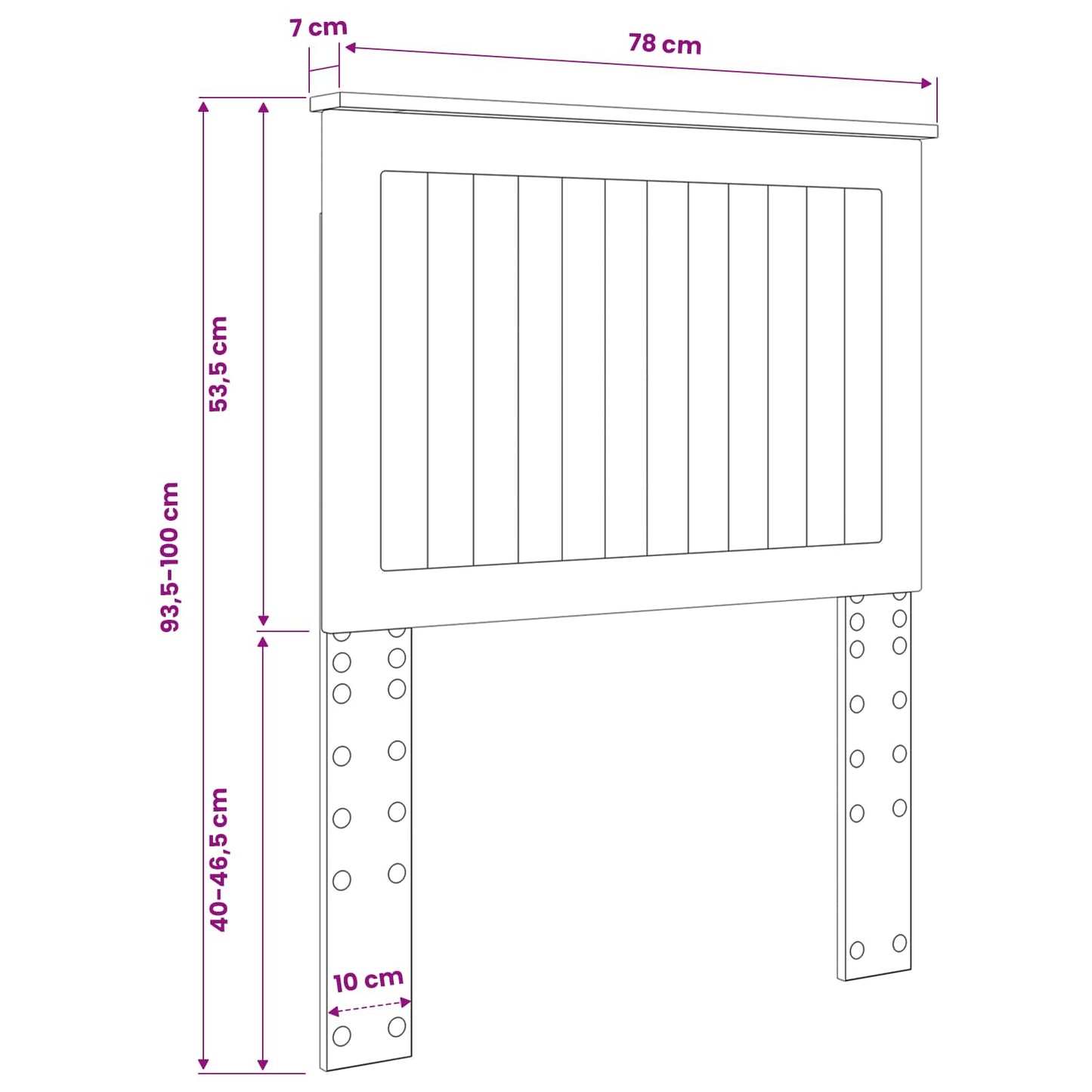 vidaXL Headboard Black Oak Engineered wood