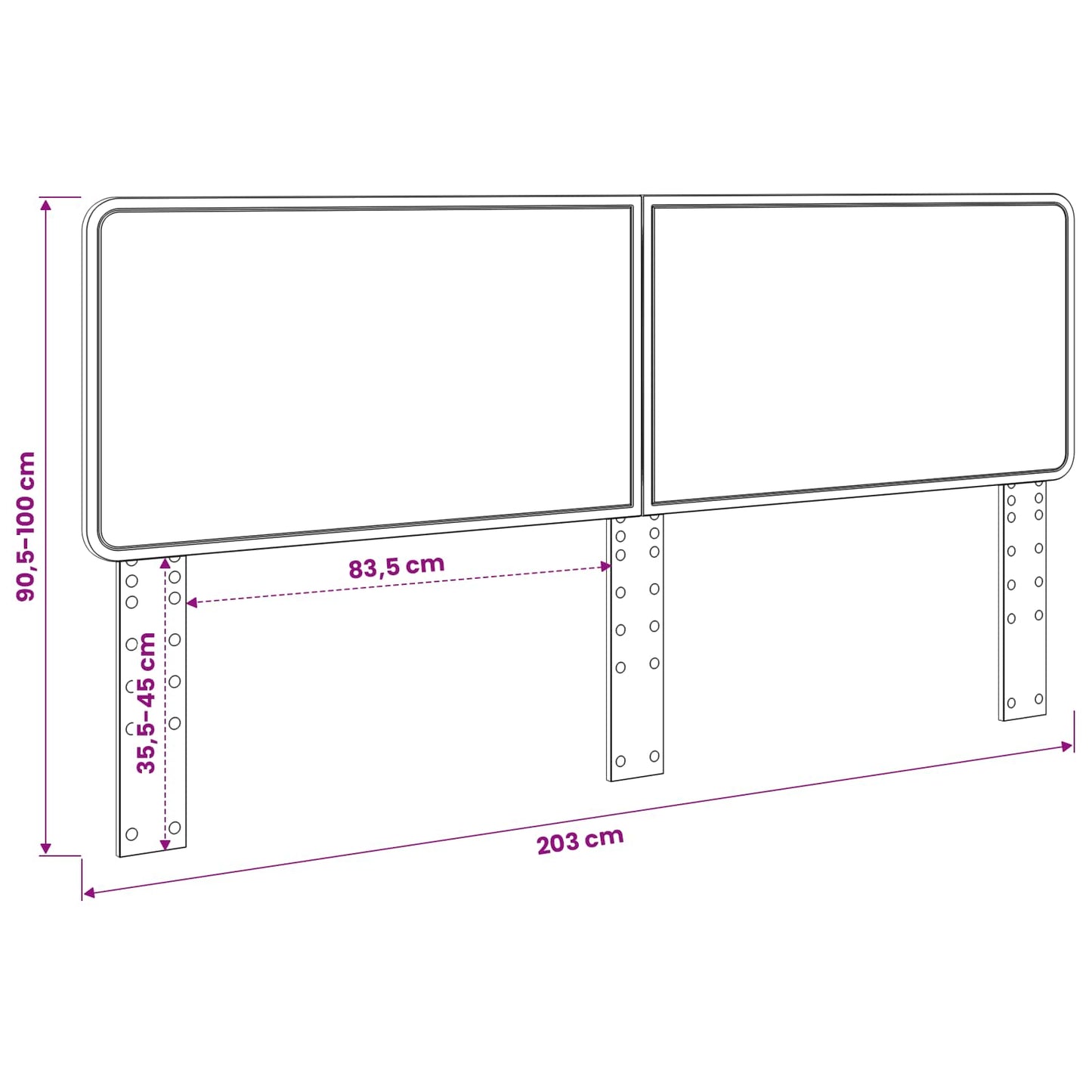 vidaXL Headboard Artisan Oak Engineered wood