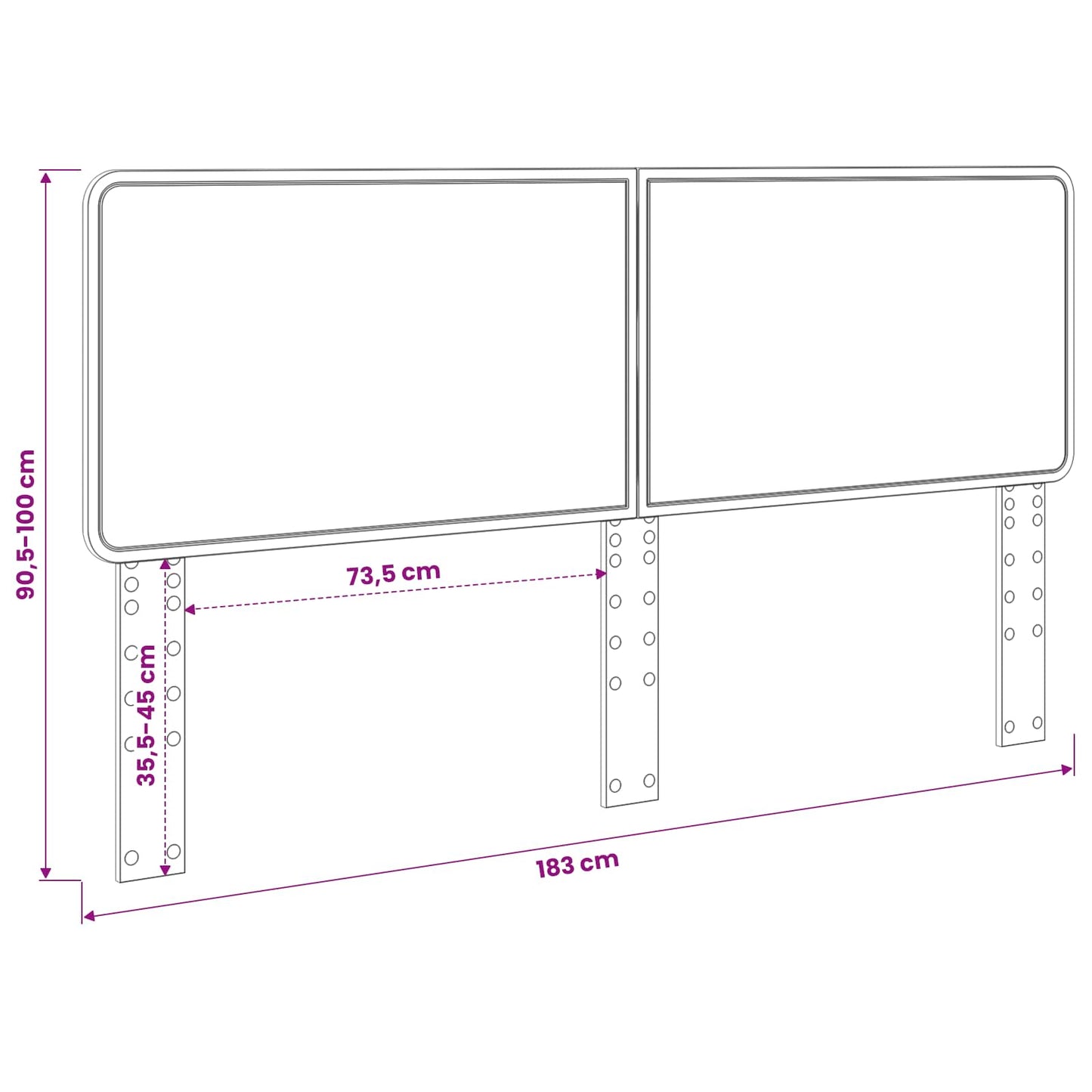 vidaXL Headboard Artisan Oak Engineered wood
