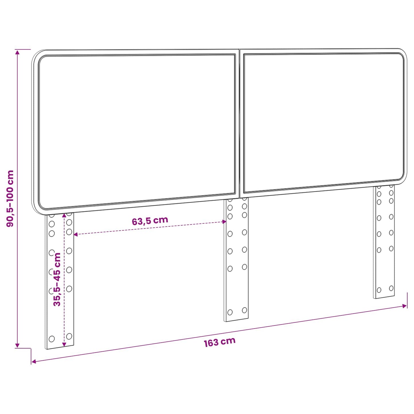 vidaXL Headboard Artisan Oak Engineered wood