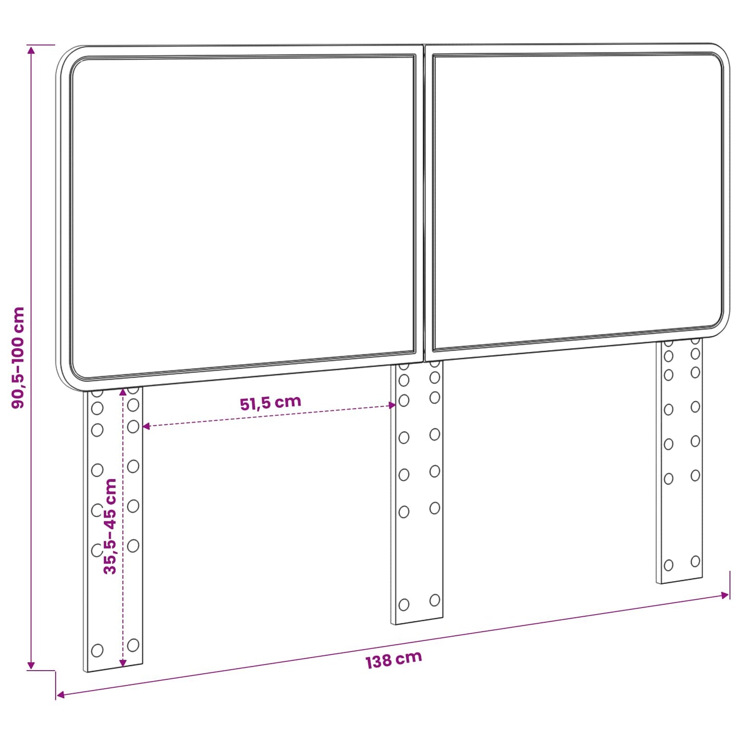 vidaXL Headboard Smoked Oak Engineered wood