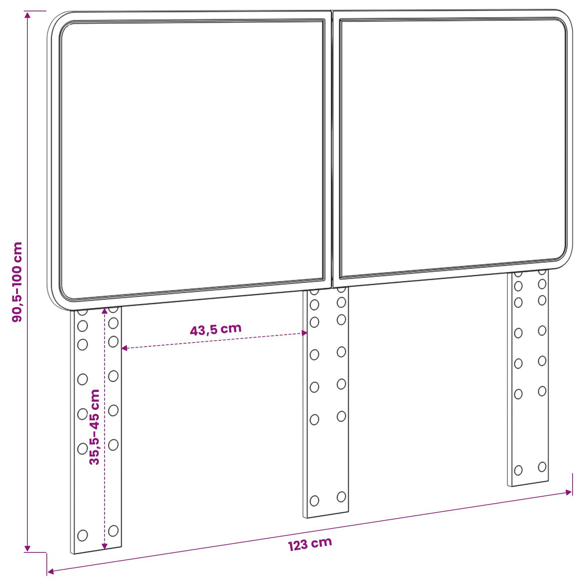 vidaXL Headboard Sonoma Oak Engineered wood