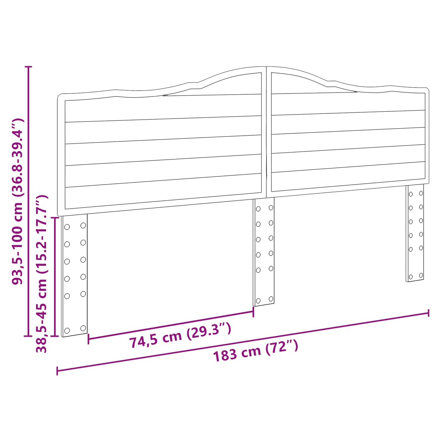 vidaXL Headboard Artisan Oak Engineered wood