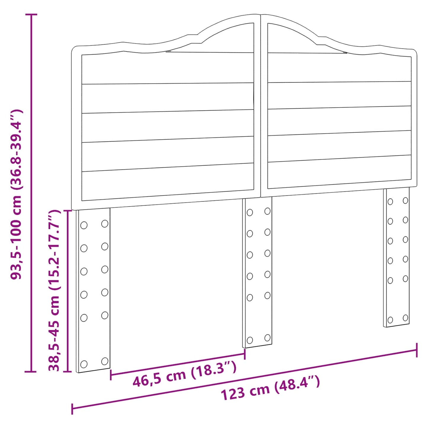 vidaXL Headboard Sonoma Oak Engineered wood