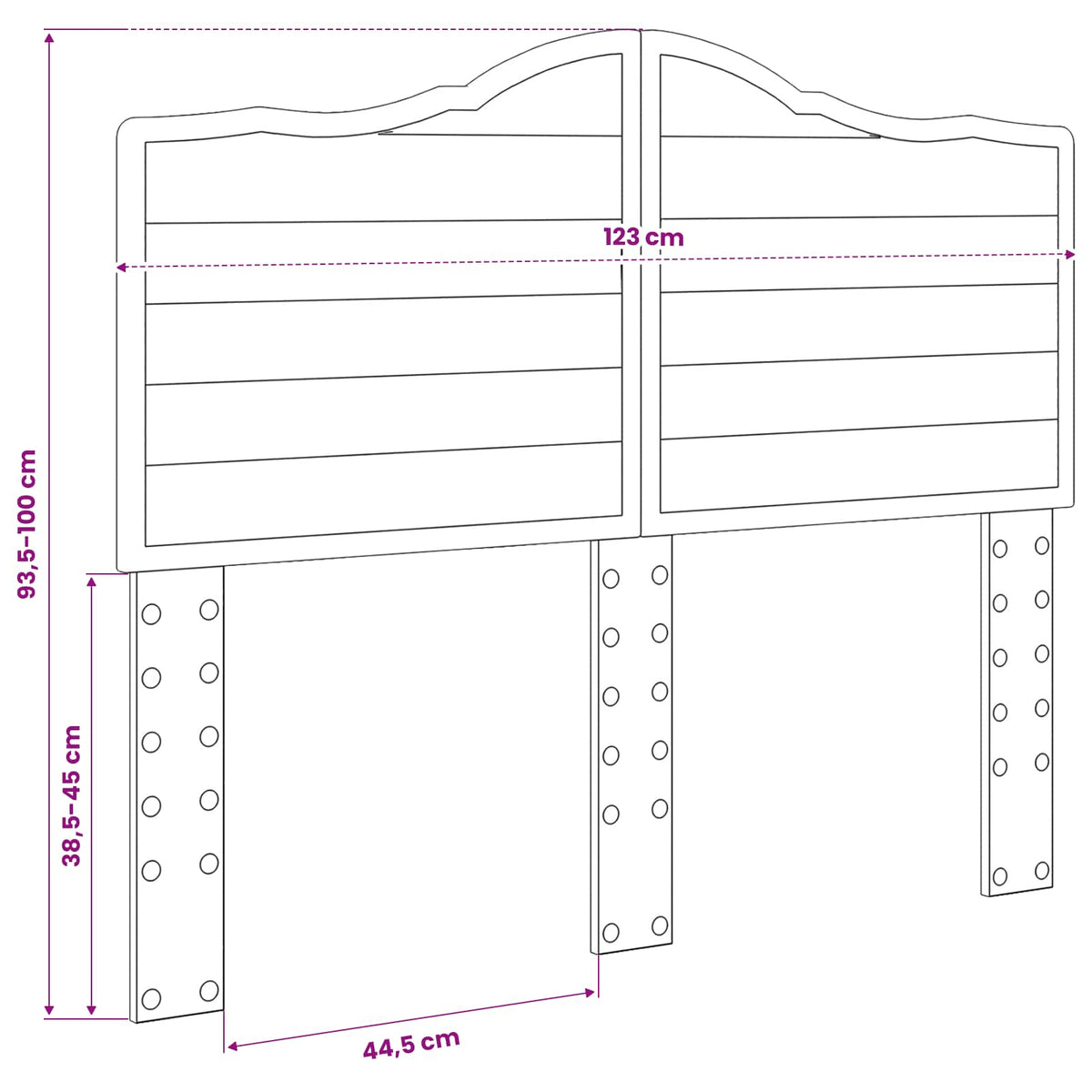 vidaXL Headboard Grey Sonoma Engineered wood