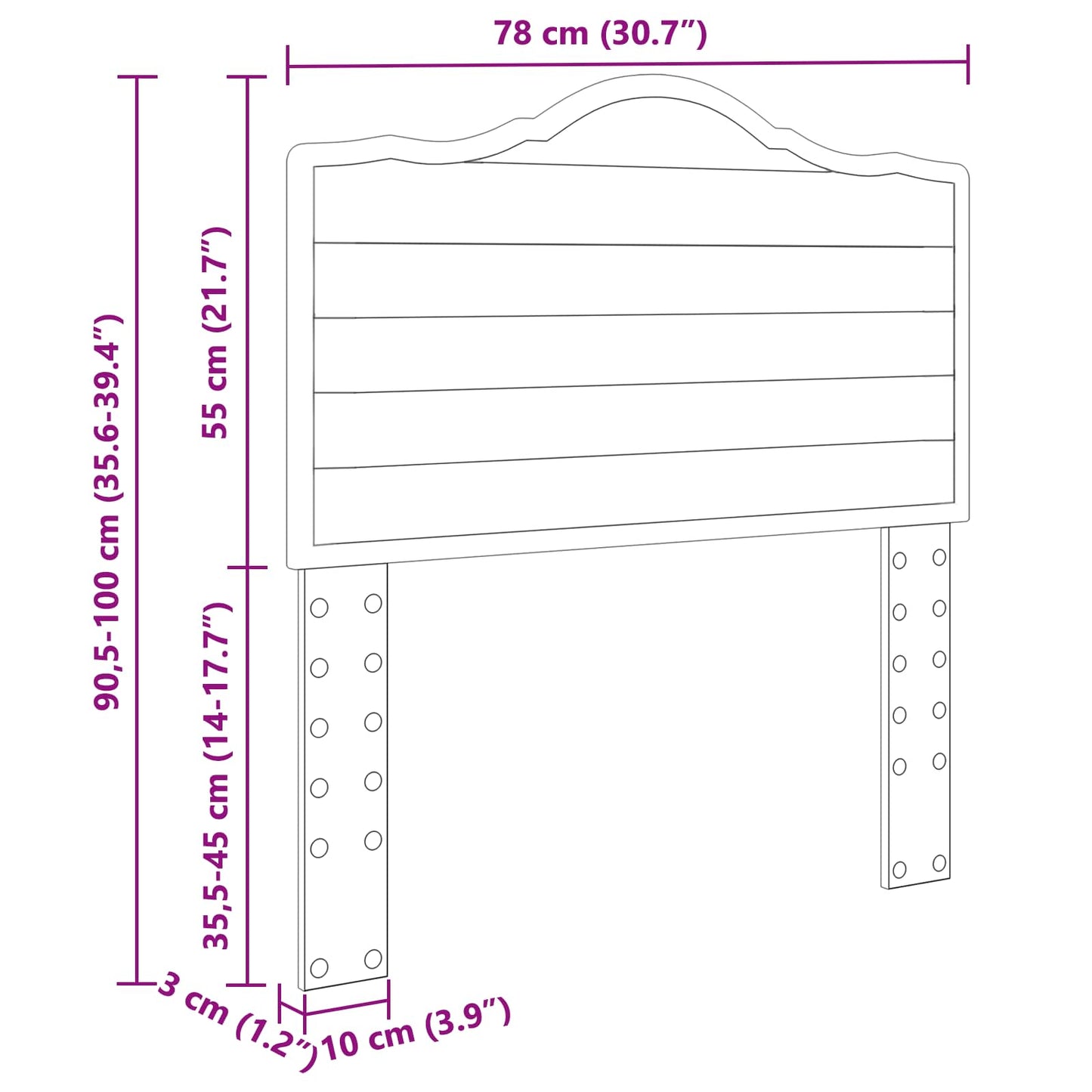 vidaXL Headboard Old Wood Engineered wood