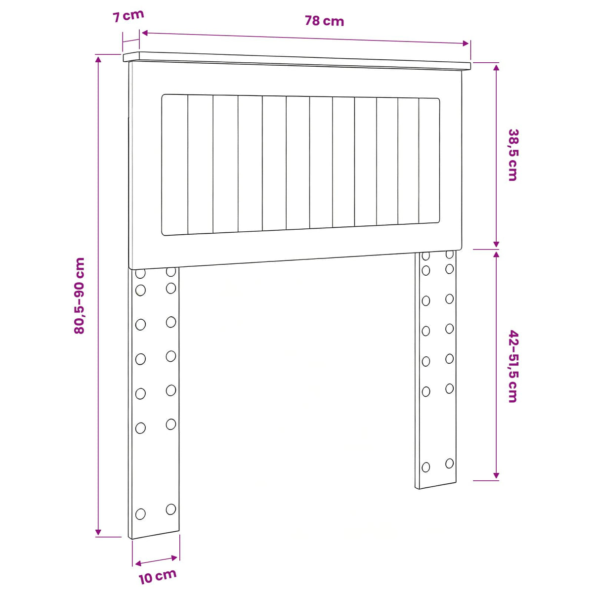 vidaXL Headboard Sonoma Oak Engineered wood