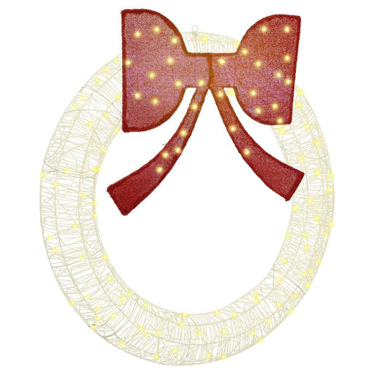 vidaXL Wreath with 150 LEDs Warm white 120 cm Acrylic