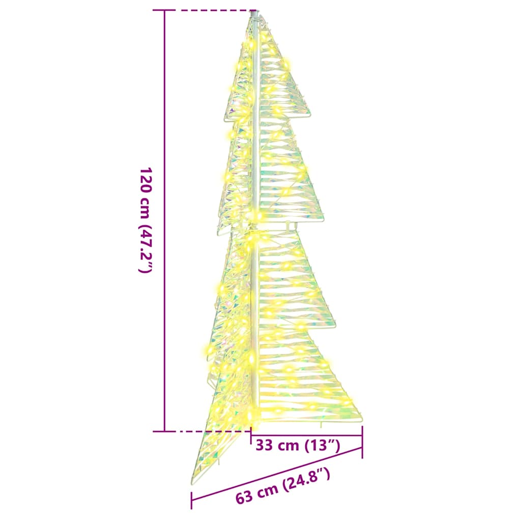 vidaXL Christmas Tree with 100 LEDs Warm White 120 cm PET