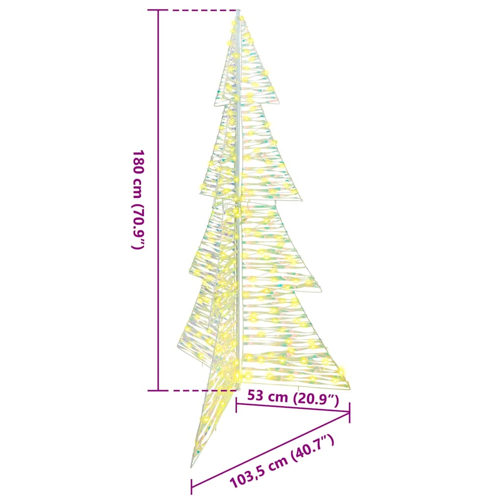 vidaXL Christmas Tree with 240 LEDs Warm White 180 cm PET