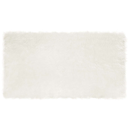 vidaXL Faux Sheepskin Rug TAFALLA White 60 x 110 cm Polyester