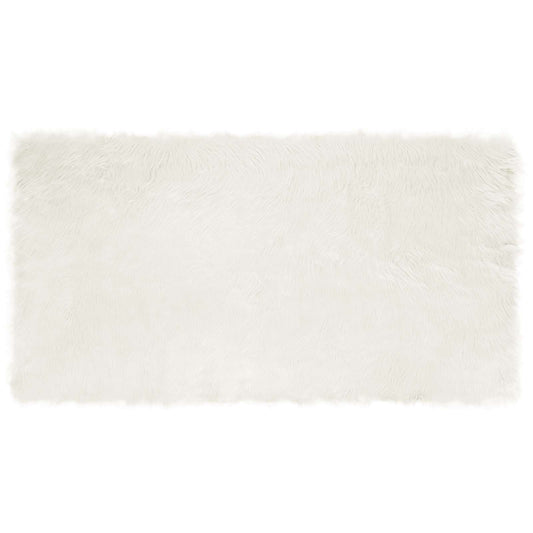 vidaXL Faux Sheepskin Rug TAFALLA White 80 x 150 cm Polyester