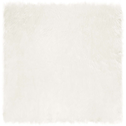 vidaXL Faux Sheepskin Rug TAFALLA White 160 x 160 cm Polyester