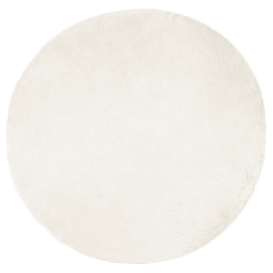 vidaXL Faux Sheepskin Rug TAFALLA White Ø 80 cm Polyester